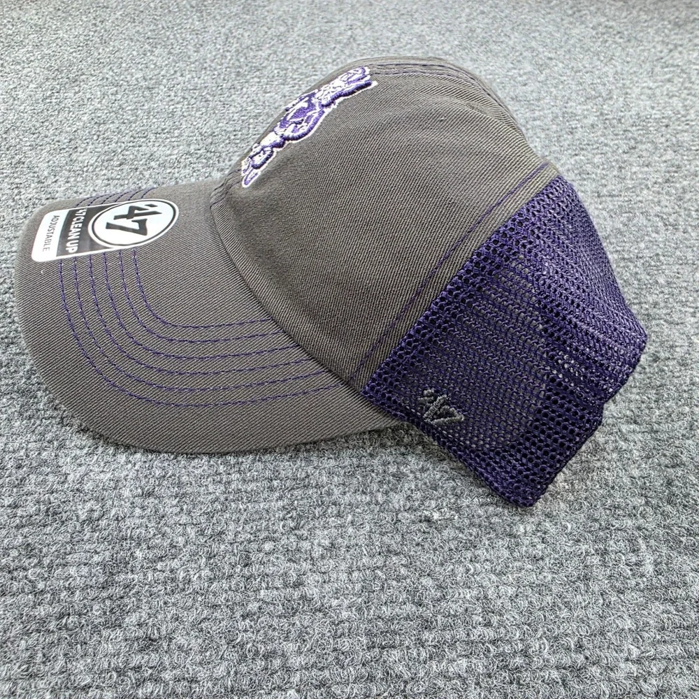 Kansas State Wildcats 47 Brand Clean Up Adjustable Hat - Charcoal - Vintage Logo